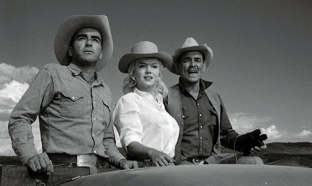 Montgomery Clift, Marilyn Monroe y Clark Gable en "Vidas Rebeldes" (1961)